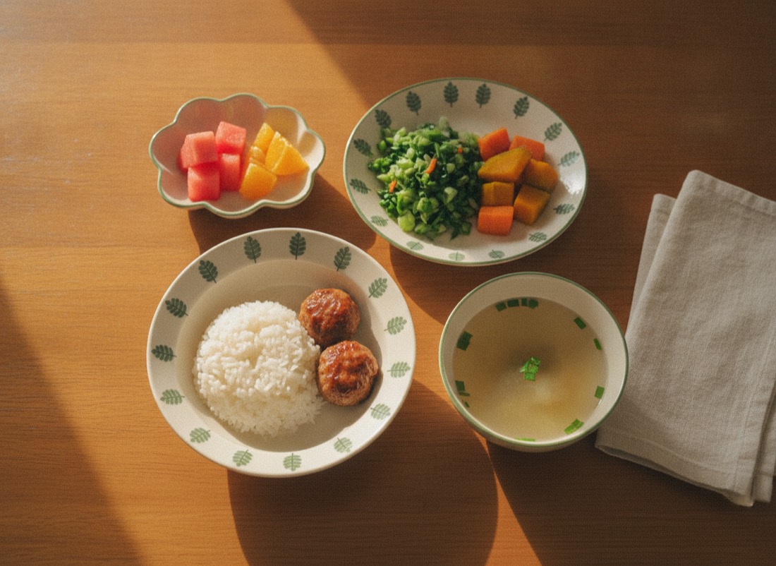 Mâm cơm cân bằng cho con
